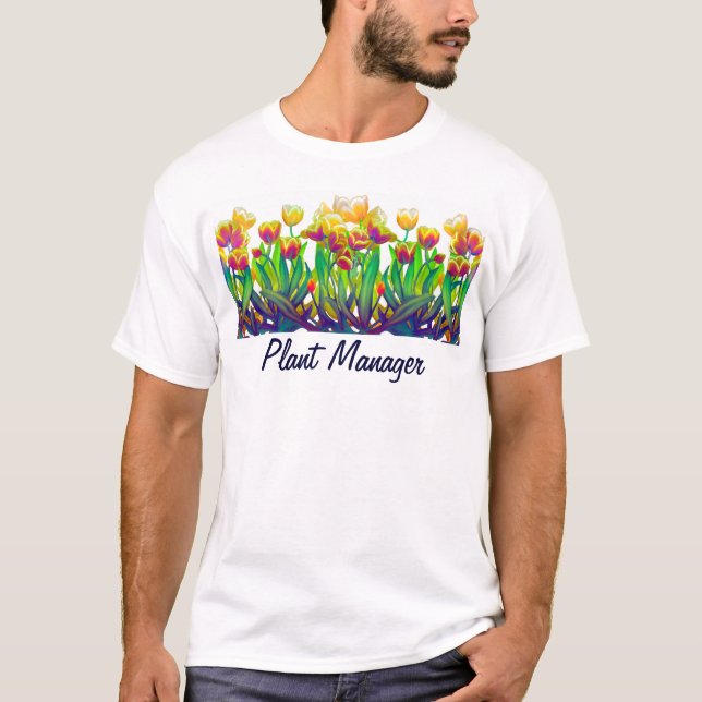 T-shirt de jardinage de directeur d'installation (Devant)