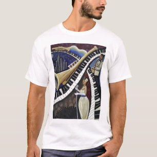T-shirt de jazz de clair de lune