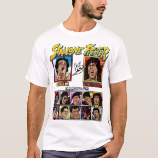 T-Shirt de jeu d'arcade rétro Stallone Fighter - R