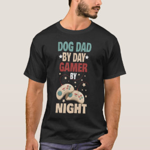 T-shirt de jeu drôle de gamer Papa Chien De Jour T