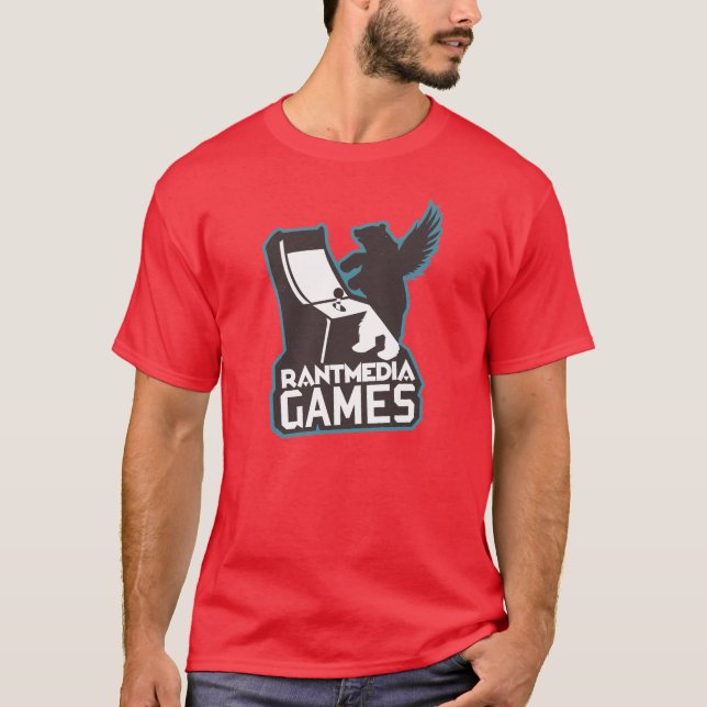 T-shirt de jeux de Rantmedia (rouge) (Devant)