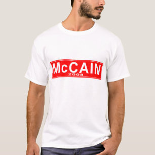 T-shirt de John McCain de 2008 rouges