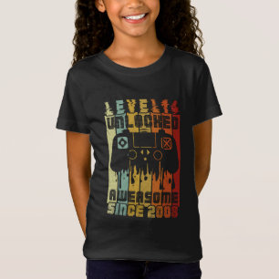 T-Shirt de Joueur d'Anniversaire : Niveau 14 Déblo