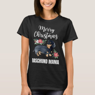 T-shirt De Joyeux Noël Dachshund Maman Joyeux Noël