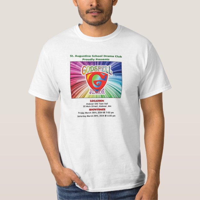 T-shirt de "Jr. de Godspell" des hommes (Devant)