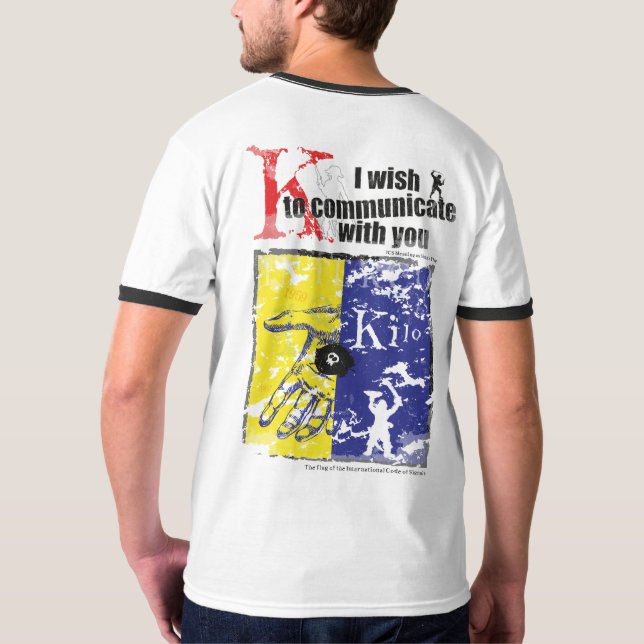 T-shirt de kilo du drapeau "K" d'ICS - (Dos)