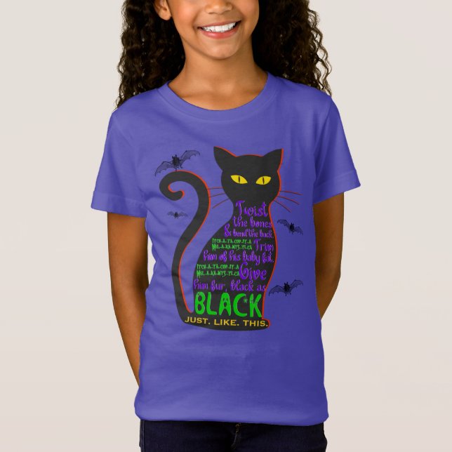 T-shirt de l’enfant Black Cat Spell (Devant)