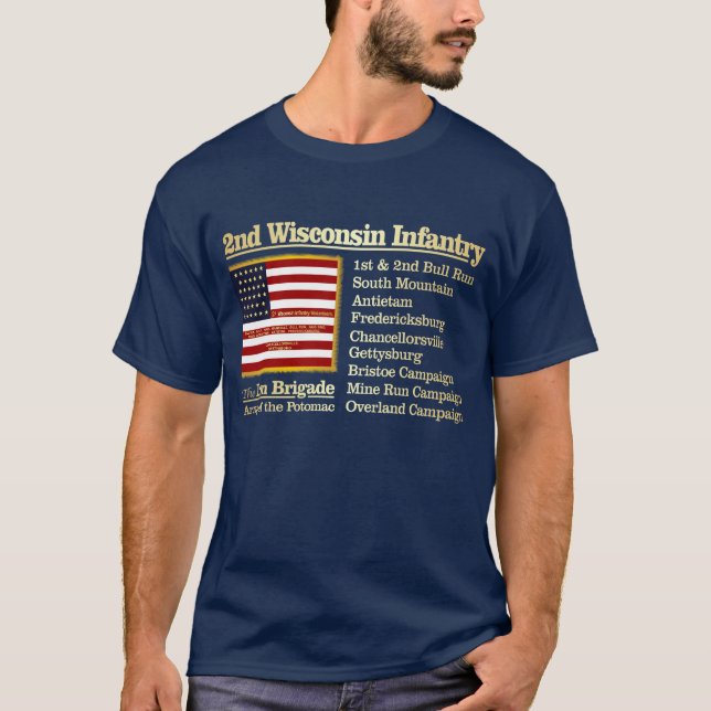 T-shirt de la 2e infanterie du Wisconsin (BH) (Devant)