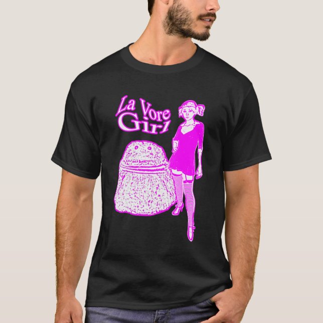 T-shirt de la "action" des hommes de fille de Vore (Devant)