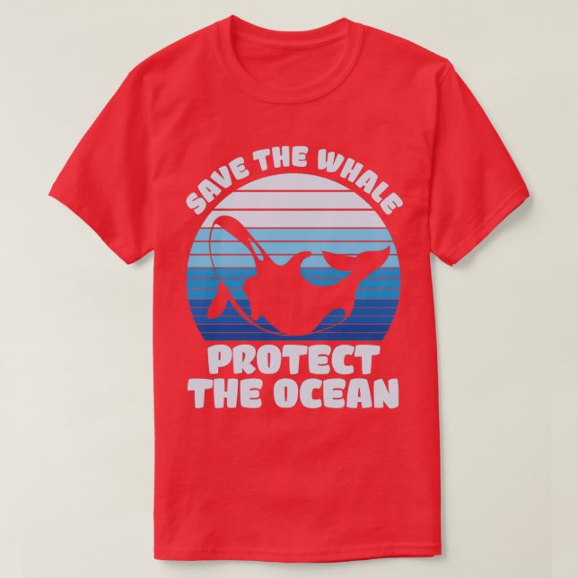 T-shirt de la baleine noire de l'Atlantique Nord (Design devant)