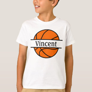 T-shirt de la balle du panier de nom personnalisé