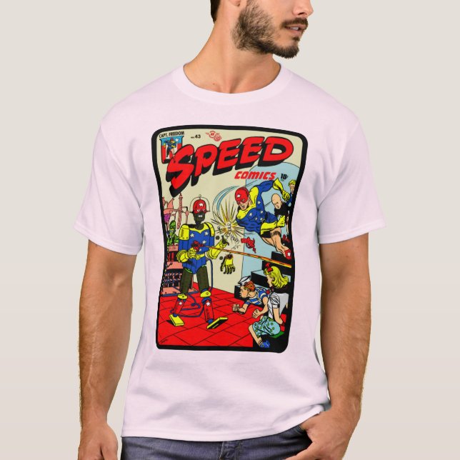 T-shirt de la bande dessinée SPEED des années 1940 (Devant)