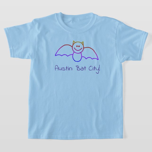 T-Shirt de la Bat Bleue de l'enfant CISV Austin (Poser)