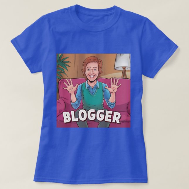 T-shirt de la carrière de blogueur (Design devant)