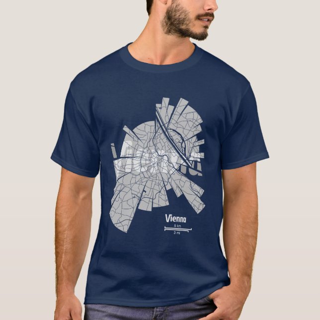 T-shirt de la carte de Vienne (Devant)