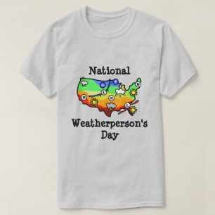 T-shirt de la carte météorologique des États-Unis