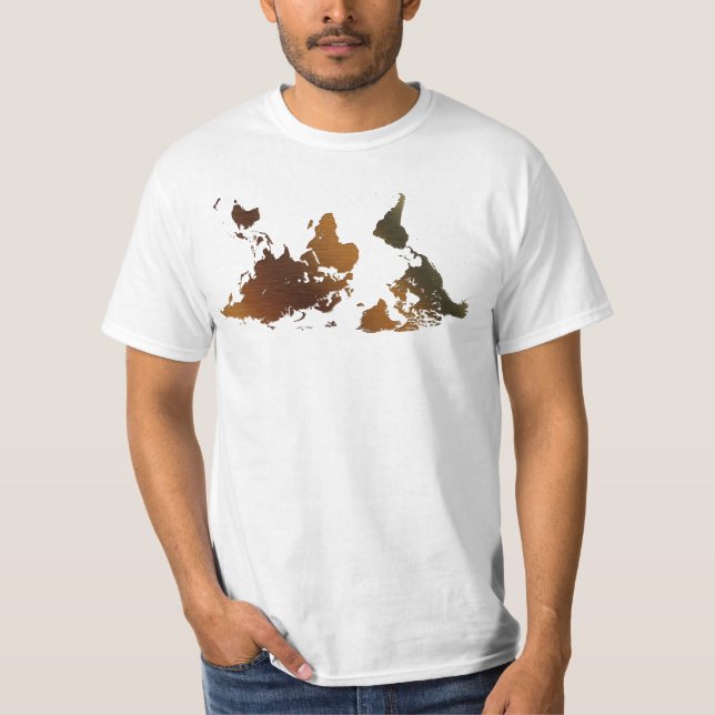 T-Shirt DE LA CARTE MONDIALE Funny DESCENDANTE (Devant)