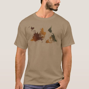 T-Shirt DE LA CARTE MONDIALE Funny DESCENDANTE