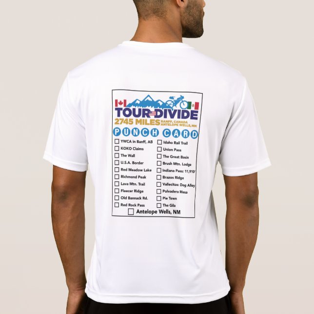 T-shirt de la carte Punch Tour Divide (Dos)