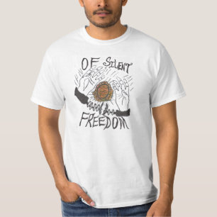 T-shirt De la chemise silencieuse de liberté - conception