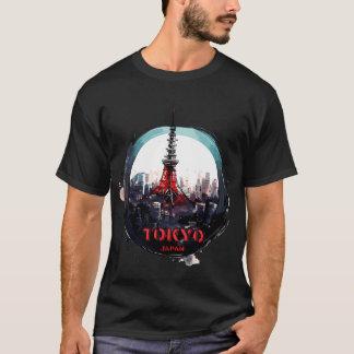 T-shirt de la Cityscape Tokyo moderne