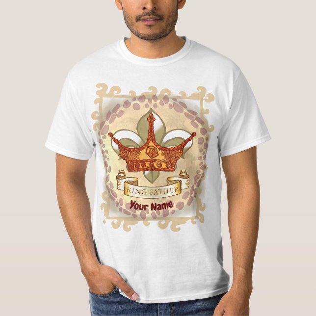 T-shirt de la Couronne du père du roi personnalisé (Devant)