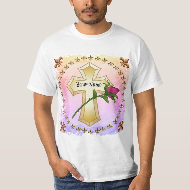 T-shirt de la croix rose Christian (Devant)