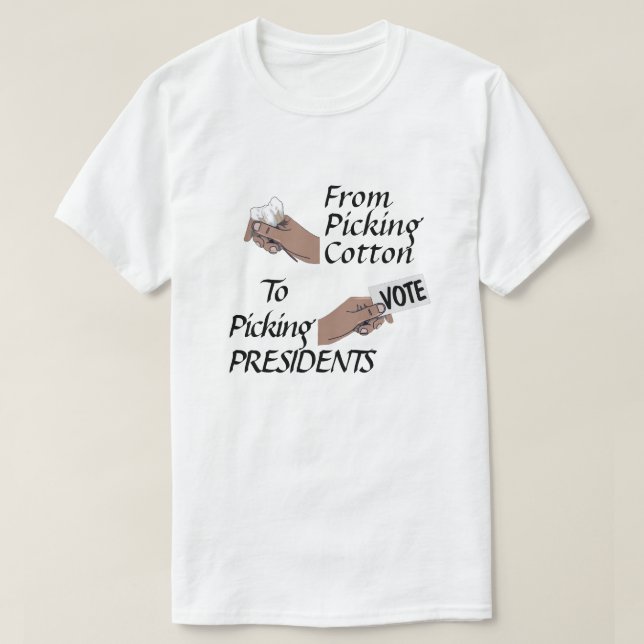 T-shirt De la cueillette du coton à la cueillette des prés (Design devant)