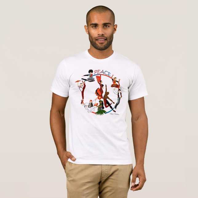 T-shirt de la danse du LW pour la paix (Devant entier)