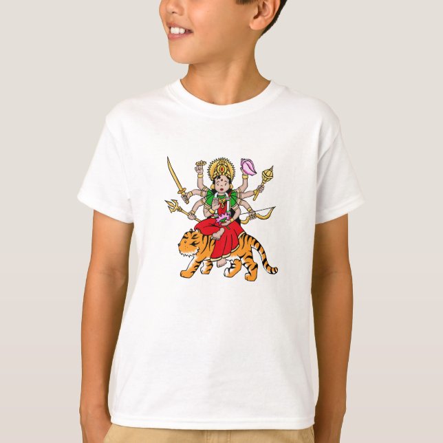 T-shirt de la déesse hindoue de Durga (Devant)