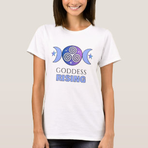 T-shirt de la déesse se lèvent violet et bleu lune