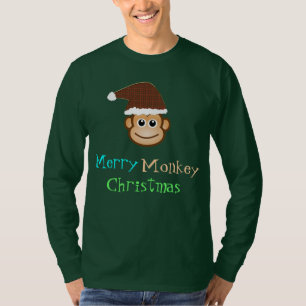 T-shirt de la douille des hommes de singe de Noël