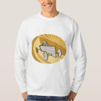 T-shirt de la douille des hommes de wagon couvert