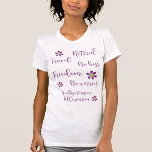 T-shirt de la femme à la retraite