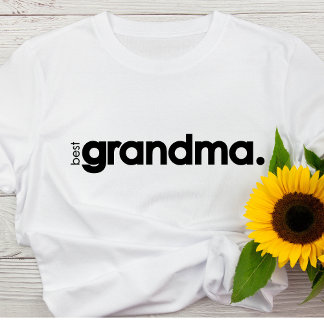 T-shirt de la femme de base de la meilleure grand-
