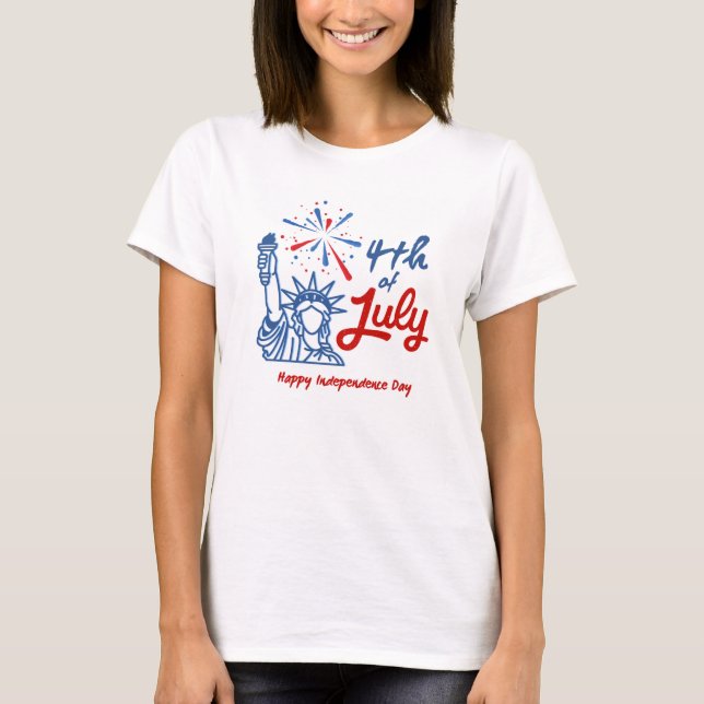 T-shirt de la fête de l'indépendance des femmes (Devant)