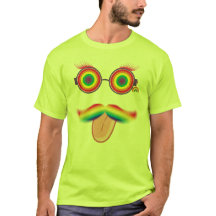 T-shirt de la Fierté de Mustache Arc-en-ciel
