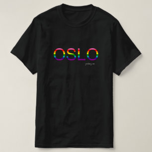 T-shirt de la Fierté d'Oslo   Drapeau arc-en-ciel 