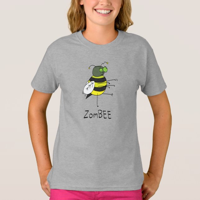 T-shirt de la fille d'abeilles Zombie (Devant)