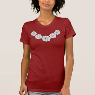 T-shirt de la fleur des femmes hawaïennes
