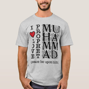 T-Shirt de la foi musulmane   J'aime le Prophète M