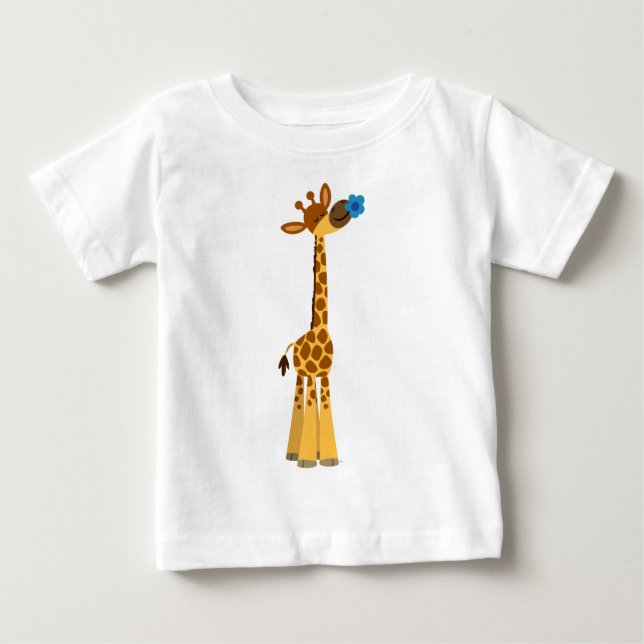 T-shirt de la Girafe en caricature mignonne et de  (Devant)