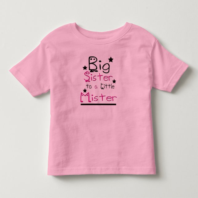 T-shirt de la grande soeur Toddler Ringer (Devant)