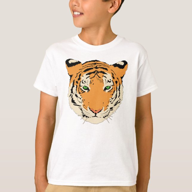 T-shirt de la jeunesse de visage de tigre de (Devant)