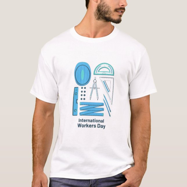 🌍 T-shirt de la Journée internationale des travai (Devant)