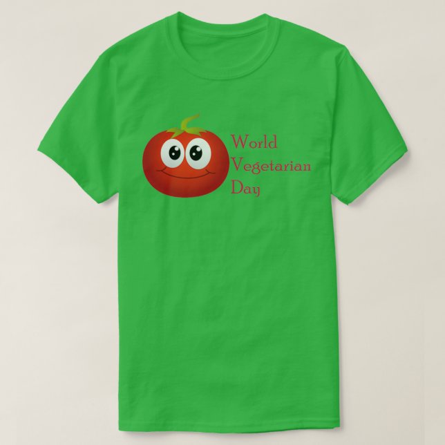 T-shirt de la journée mondiale végétarienne (Design devant)