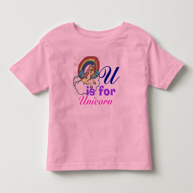 T-Shirt de la licorne de la petite fille (Devant)