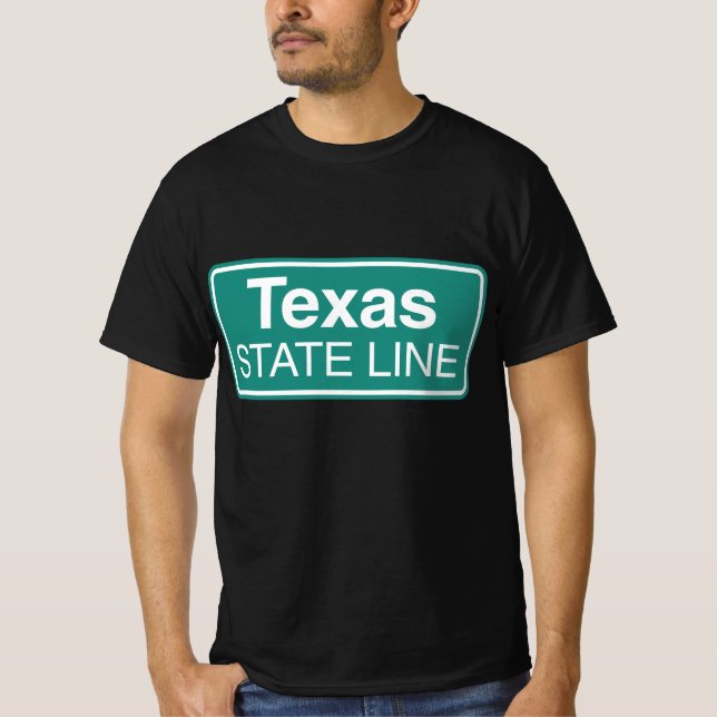 T-shirt de la ligne d'état du Texas (Devant)