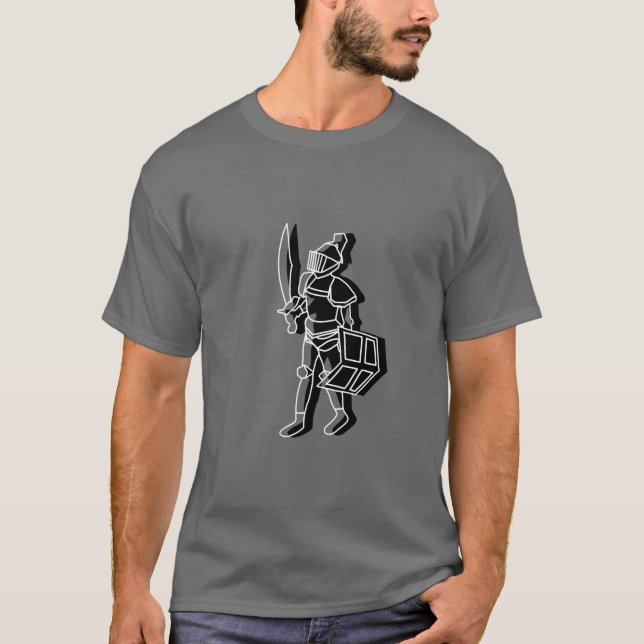 T-shirt de la ligne du Chevalier noir de Runescape (Devant)