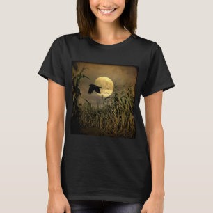 T-Shirt De La Lune De Récolte Et Du Crow